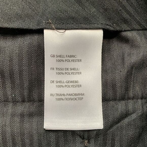 GS Perfect Fit Trousers Dark Gray Tailored Herringbone Striped Pants 48/32 - Picture 5 of 7